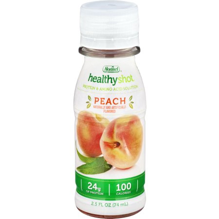 Healthy Shot - Oral Protein Supplement Peach Flavor Ready to Use 2.5 oz. Bottle - 72855