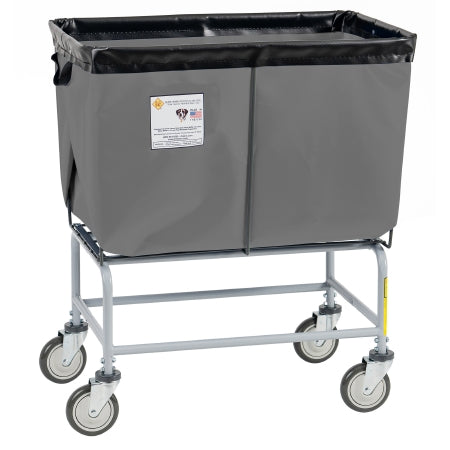 R & B Wire Products - Elevated Basket Truck 6 Bushel Capacity Zinc Plated Steel 5 Inch Clean Wheel System Casters - 466G