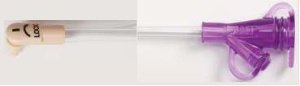 Applied Medical Technologies Mini ONE Right Angle Connector with Y-Port Adapter 12 Inch, Purple - 8-1255