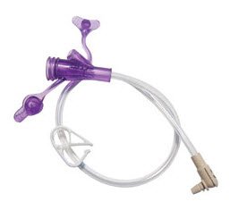 Applied Medical Technologies Mini ONE Right Angle Connector with Y-Port Adapter 24 Inch, Purple - 202924
