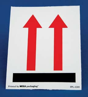 Fisher Scientific Pre-Printed Label Instructional Label Double Up Arrow Black / Gray 3 X 4 Inch - 22130120
