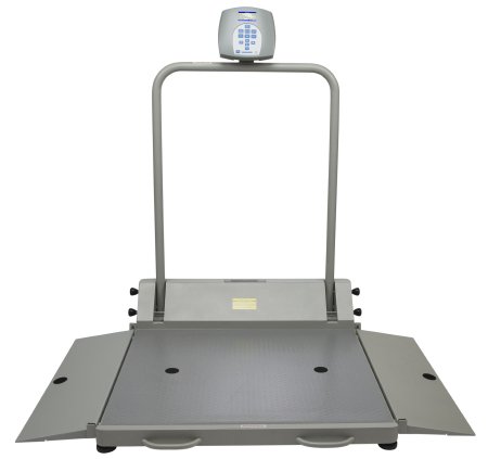 Health O Meter Health O Meter Wheelchair Ramp Scale Digital LCD Display 1000 lbs. / 474 kg Gray AC Adapter / Battery Operated - 2500KL