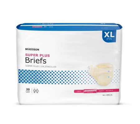 McKesson McKesson Super Plus Adult Incontinent Brief Tab Closure X-Large Disposable Moderate Absorbency - BRCLXL