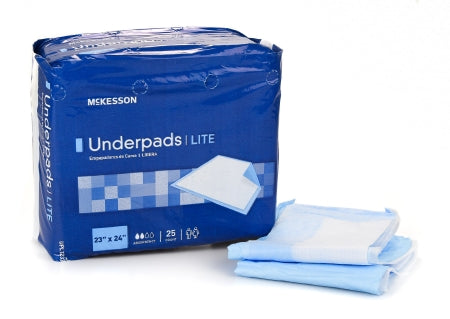 McKesson McKesson Lite Underpad 23 X 24 Inch Disposable Fluff / Polymer Light Absorbency - UPLT2324