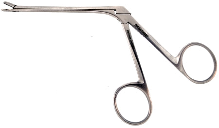 BR Surgical - Ear Forceps Hartmann 3-1/4 Inch Length Surgical Grade Stainless Steel NonSterile NonLocking Finger Ring Handle Straight Duckbill Jaws - BR44-24927
