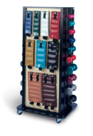 Hausmann Industries - Weight / Storage Rack 30 W X 61 H X 24 D Inch, 3 Inch Swivel Easy Rolling Caster - 5569