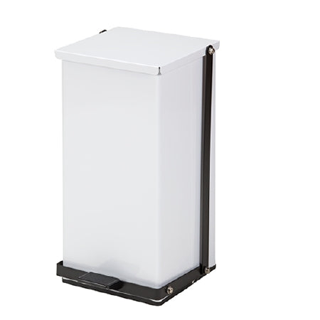 Clinton Industries Premium Trash Can 8 gal. Rectangular White Steel Step On - TP-32W
