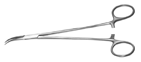 Padgett - Hemostatic Forceps Mosquito 5 Inch Length Surgical Grade Stainless Steel NonSterile Ratchet Lock Finger Ring Handle Curved - FLM-125