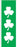 Key Surgical Key Surgical ID Sheet Tape Chart Tab Green Clovers White 8-1/2 X 11 Inch - T-709-03
