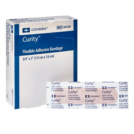 Curity - Adhesive Strip 3/4 X 3 Inch Fabric Rectangle Tan Sterile - 44100