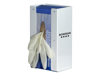 Bowman Manufacturing Bowman Glove Box Holder Cabinet Mount 1-Box White 3-3/4 X 5-1/2 X 10 Inch Powder Coated Metal - GB-144-DISP