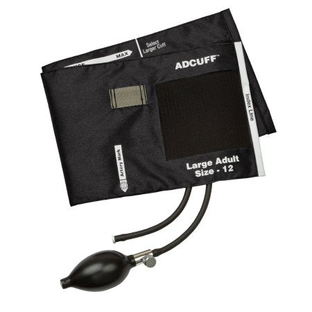 Adcuff - Blood Pressure Cuff and Bulb Adult Arm Large Cuff 34 - 50 cm Nylon Cuff - 865-12XBK