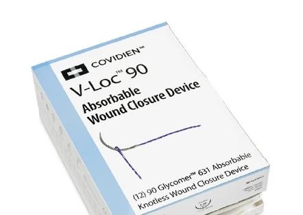 Covidien V-Loc 90 Wound Closure Device Suture with Needle Absorbable Uncoated Undyed Suture Barbed Monofilament Polyester Size 2-0 6 Inch Suture 1-Needle 19 mm Length 3/8 Circle Reverse Cutting Needle - VLOCM0005