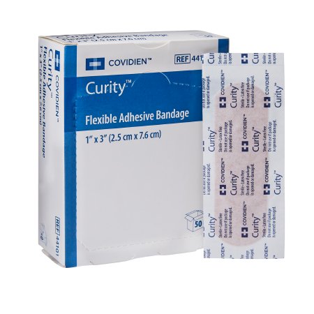Curity - Adhesive Strip 1 X 3 Inch Fabric Rectangle Tan Sterile - 44101-