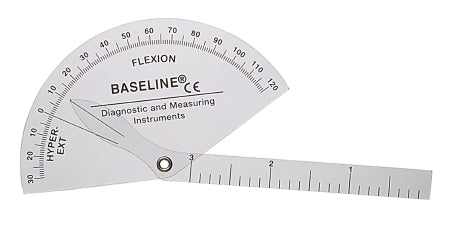 Fabrication Enterprises Baseline Finger Goniometer 30 Degree of Hyperextension to 120 Degree of Flexion - 12-1012