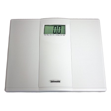 Health O Meter - Floor Scale Digital LCD Display 400 lbs. / 180 kg Capacity White AC Adapter / Battery Operated - 822KLS