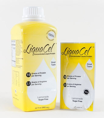 Global Health Products LiquaCel Oral Protein Supplement Lemonade Flavor 32 oz. Bottle Ready to Use - GH115