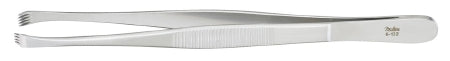Miltex Miltex Tissue Forceps Stone 6 Inch OR Grade Stainless Steel (German) NonSterile NonLocking Thumb Handle Curved 4 X 5 Teeth - 6-132