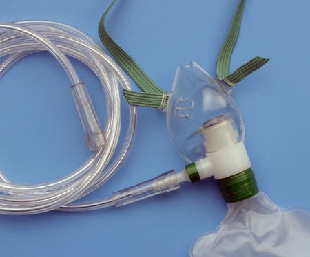 Vyaire Medical AirLife NonRebreather Oxygen Mask Under the Chin Style Adult User One Size Fits Most Adjustable Elastic Head Strap - 1202
