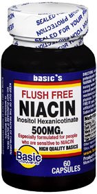 Basic's Flush Free Niacin - Dietary Supplement Niacin / Inositol 400 mg - 100 mg Strength Capsule 60 per Bottle - 30761020912