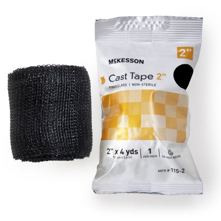 McKesson - Cast Tape 2 Inch X 12 Foot Fiberglass Black - 115-2A