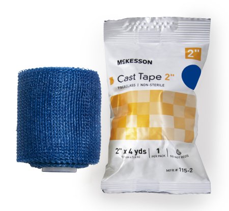 McKesson McKesson Cast Tape 2 Inch X 12 Foot Fiberglass Blue - 115-2B