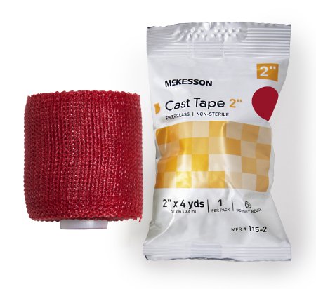McKesson McKesson Cast Tape 2 Inch X 12 Foot Fiberglass Red - 115-2R