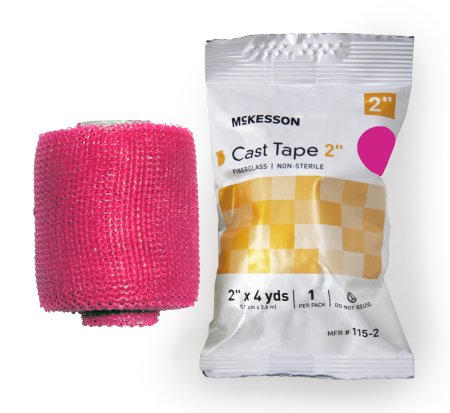 McKesson McKesson Cast Tape 2 Inch X 12 Foot Fiberglass Pink - 115-2X