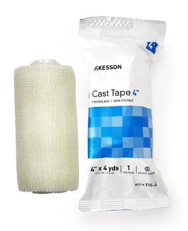 McKesson McKesson Cast Tape 4 Inch X 12 Foot Fiberglass White - 115-4