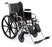 Excel 2000 - Wheelchair Dual Axle Full Length Arm Swing-Away Footrest Black Upholstery 18 Inch Seat Width Adult 300 lbs. Weight Capacity - Medline - MDS806150D