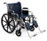 Excel Extra Wide - Bariatric Wheelchair Desk Length Arm Swing-Away Footrest Navy Upholstery 22 Inch Seat Width Adult 500 lbs. Weight Capacity - Medline - MDS806800