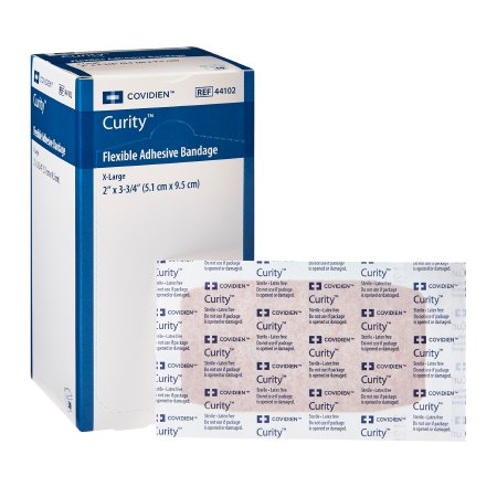 Curity - Adhesive Strip 2 X 3-1/4 Inch Fabric Rectangle Tan Sterile - 44102-