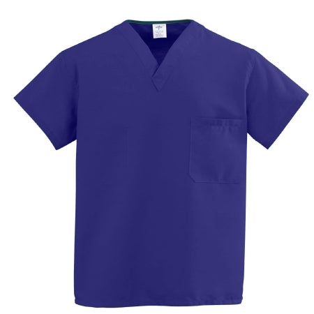 ComfortEase - Scrub Shirt Small Rich Purple 2 Pockets Short Set-In Sleeve Unisex - 910JPPS-CM