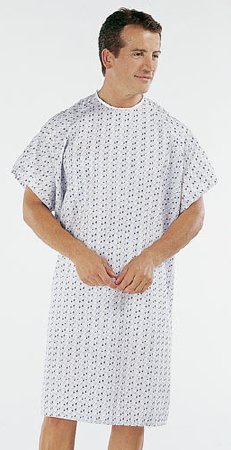 Hospitex / Encompass Group - Patient Exam Gown One Size Fits Most Founders Diamond Print Reusable - 45257-FND
