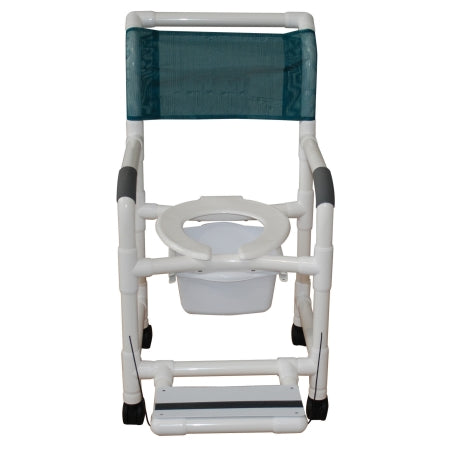Mjm International Commode / Shower Chair  Pvc Frame 21 Inch Height - 118-3TW-FF-10-QT-C
