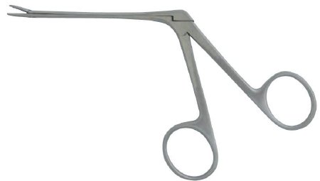 BR Surgical - Ear Forceps Hartmann-Noyes 3 Inch Length Floor Grade Stainless Steel Angled Serrated Alligator Jaws - FG44-26108
