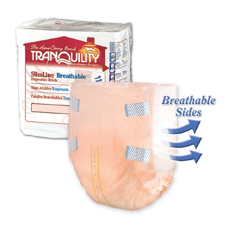 Principle Business Enterprises Tranquility SlimlineBreathable Adult Incontinent Brief Tab Closure Large Disposable Heavy Absorbency - 2306