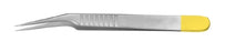 Miltex Diamond Dust Dilator Forceps Jeweler 4-1/2 Inch Surgical Grade Stainless Steel / Tungsten Carbide NonSterile NonLocking Thumb Handle Angled Pointed Tips - PM-4697