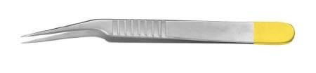 Miltex Diamond Dust Dilator Forceps Jeweler 4-1/2 Inch Surgical Grade Stainless Steel / Tungsten Carbide NonSterile NonLocking Thumb Handle Angled Pointed Tips - PM-4697