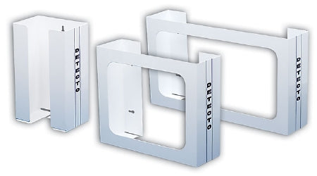 Detecto Scale Glove Box Holder Horizontal or Vertical Mount 3-Box White 4 X 10 X 18 Inch Steel - GH3