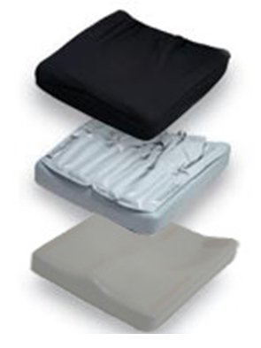 Sunrise Medical Jay Duo Seat Cushion 18 W X 18 D X 2-1/2 H Inch Foam / Fluid - F701