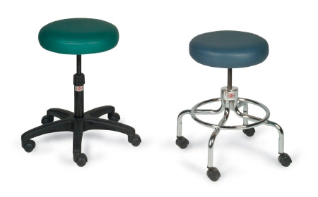 Hausmann Industries Exam Stool Adjustable Worm Gear 5 Casters Royal Blue - 2150-729