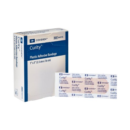Curity - Adhesive Strip 1 X 3 Inch Plastic Rectangle Tan Sterile - 44115