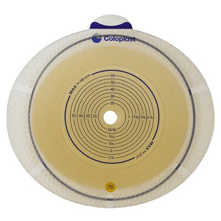 SenSura Flex - Ostomy Barrier Sensura Flex Trim to Fit, Standard Wear Double Layer Adhesive 90 mm Flange Grey Code System 3/8 to 3-1/2 Inch Opening - 10108
