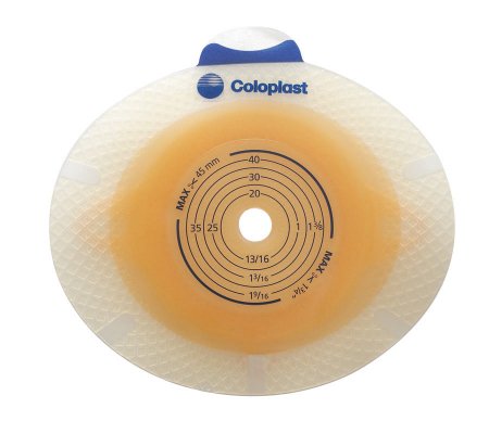SenSura Flex Xpro - Ostomy Barrier Precut, Extended Wear Double Layer Adhesive 60 mm Flange Blue Code System 1-3/8 Inch Opening - 11036