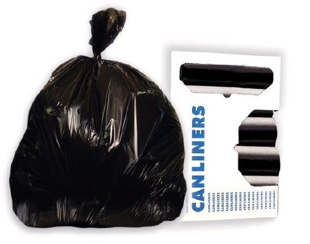 Saalfeld Redistribution Heritage Trash Bag Super Tuf Duty 40 - 45 gal. Black LLDPE 0.90 Mil. 40 X 46 Inch Twist Tie Flat Pack - H8046TK