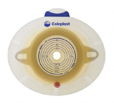 Coloplast SenSura Click Xpro Ostomy Barrier Trim To Fit, Extended Wear Double Layer Adhesive 2-3/4 Inch Flange Yellow Code 3/8-2-1/2 Inch Stoma - 10041