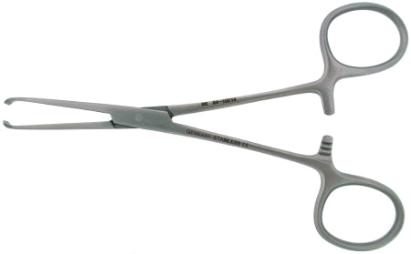 BR Surgical - Tissue Forceps Baby Allis 4-3/4 Inch Length Surgical Grade Stainless Steel NonSterile Ratchet Lock Finger Ring Handle Curved 4 X 5 Teeth - BR64-10212