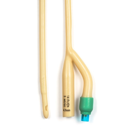 Dynarex - Foley Catheter 2-Way Standard Tip 5 cc Balloon 14 Fr. Silicone Coated Latex - 4934