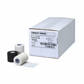 Lightplast - Cohesive Bandage 3 Inch X 6 Yard Standard Compression Self-adherent Closure Black NonSterile - 7348906